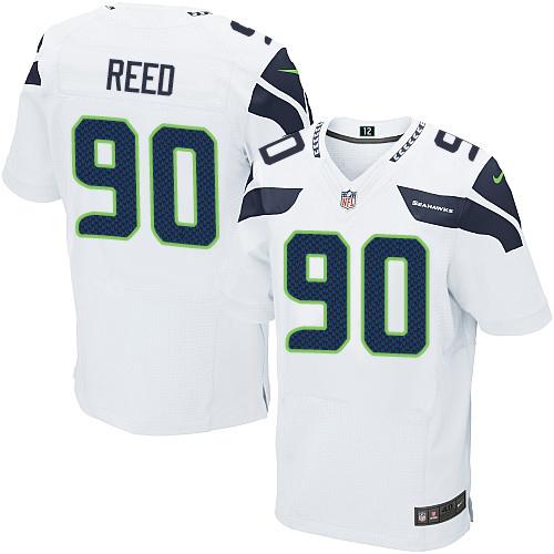 Nike Seahawks #90 Jarran Reed White Men's Stitched NFL Vapor Untouchable Elite Jersey - Click Image to Close